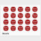 Thank You Stickers on Red Background