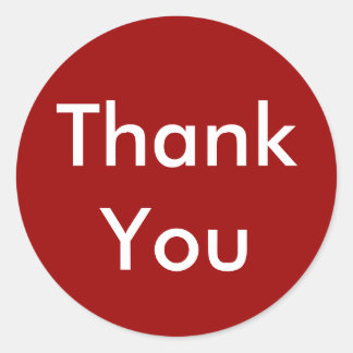 Thank You Stickers on Red Background