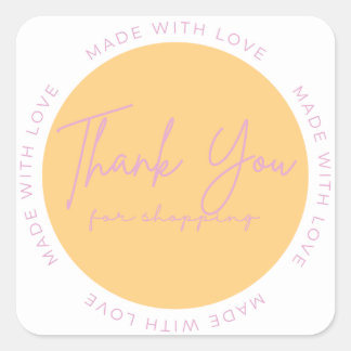 Thank You Stickers  Sqaure