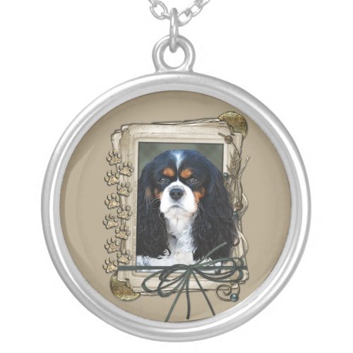 Thank You _ Stone Paws _ Cavalier Silver Plated Necklace