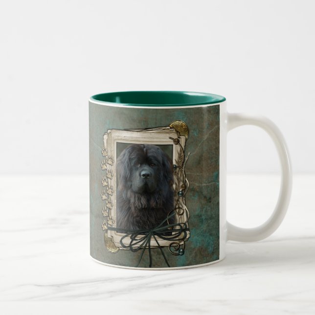 Thank You - Stone Paws - Newfoundland Two-Tone Coffee Mug (Right)