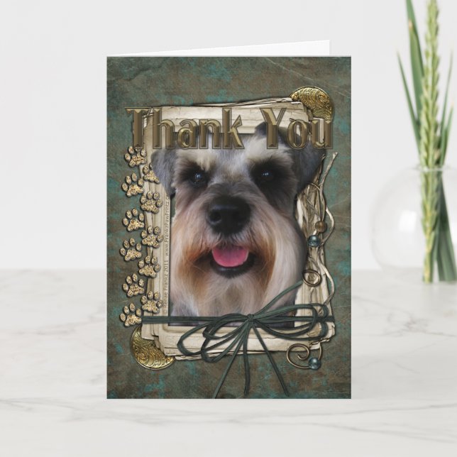 Thank You - Stone Paws - Schnauzer (Front)