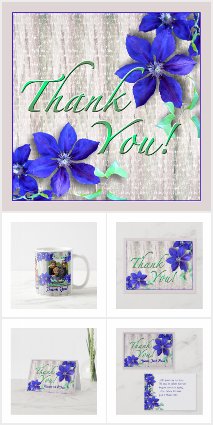 Thank You Stunning Purple Clematis Blossoms
