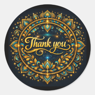 Thank You | Stylish Gratitude Design Classic Round Sticker