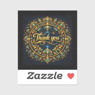 Thank You Stylish Gratitude Design Sticker