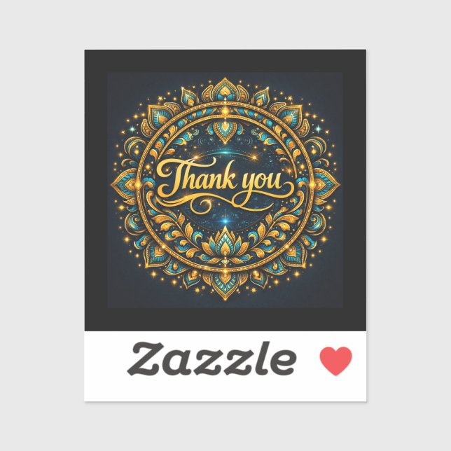 Thank You  | Stylish Gratitude Design Sticker (Sheet)