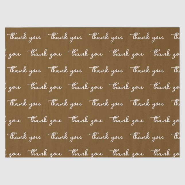  THANK YOU STYLISH SIMPLE MODERN PERSONALIZED  TISSUE PAPER (Front)