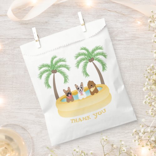 Thank You Summer Dogs Swimming Pool Favor Bag