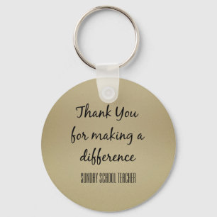 Thank You Sunday School Teacher Keychain