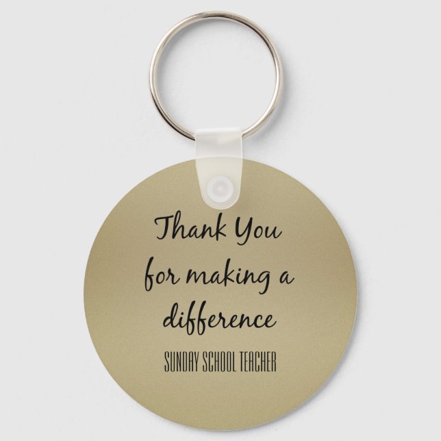 Thank You Sunday School Teacher Keychain (Front)