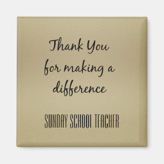 Thank You Sunday School Teacher Magnet