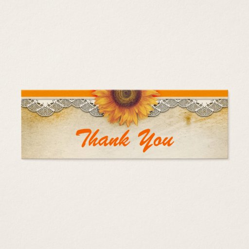 Customizable thank you sunflower cards business cards
