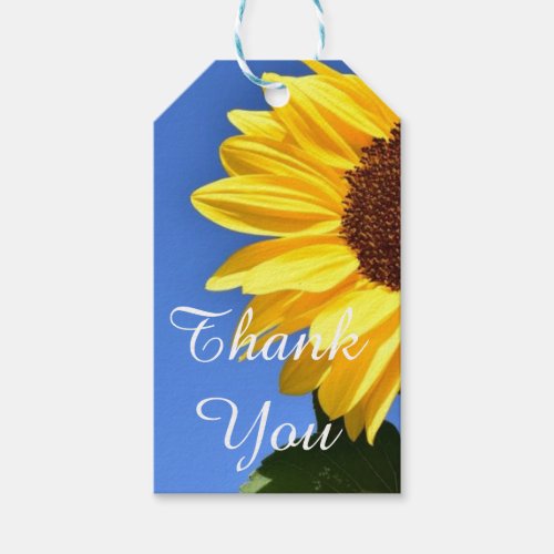 Thank You  Sunflower Gift Tag