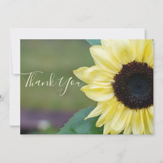 Thank You Sunflower Nurse Medical Staff Doctor Card (Front)