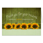 Thank You - Sunflowers and butterflies (Front Horizontal)