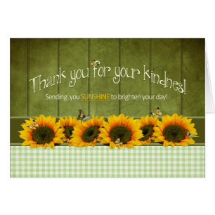Thank You - Sunflowers and butterflies Cards