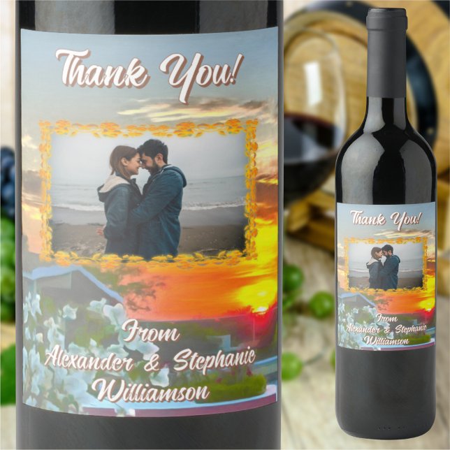 Thank You Sunset 2295 Wine Label (Creator Uploaded)