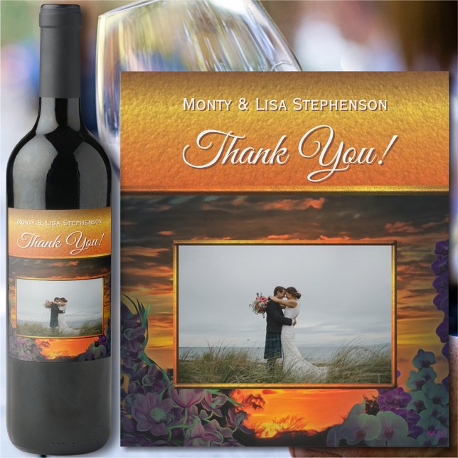 Thank You Sunset 2584 Wine Label (Creator Uploaded)