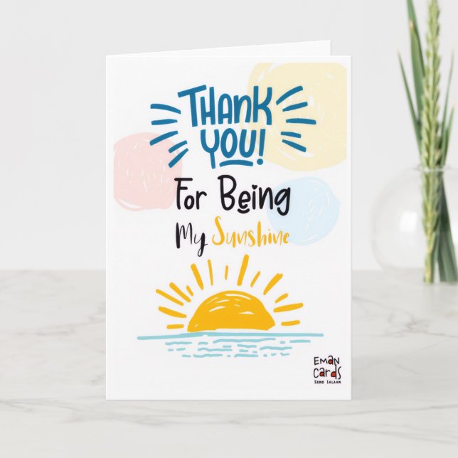 Thank you - Sunshine Card (Front)