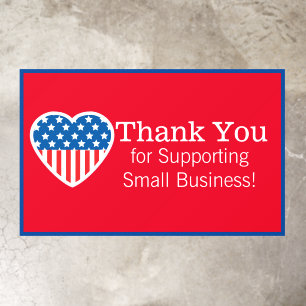 Thank You Supporting Small Business Patriotic Floor Decals