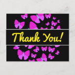 [ Thumbnail: "Thank You!" + Swarm of Artistic Butterflies Postcard ]