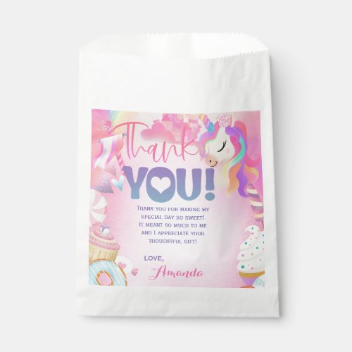 Thank you Sweet Birthday Favor Bag