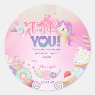 Thank you Sweet Birthday Gift Tags
