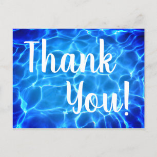 Thank You Swimming Pool Photo Postcard