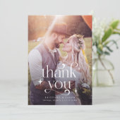 Thank You Swirly Overlay Text Wedding  (Standing Front)