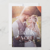Thank You Swirly Overlay Text Wedding  (Front)