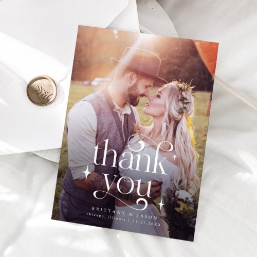 Thank You Swirly Overlay Text Wedding 