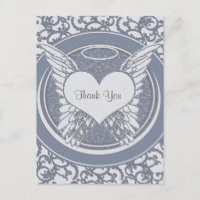 Thank You | Sympathy | Blue Postcard