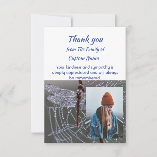 Thank You Sympathy Dragonfly Art Card