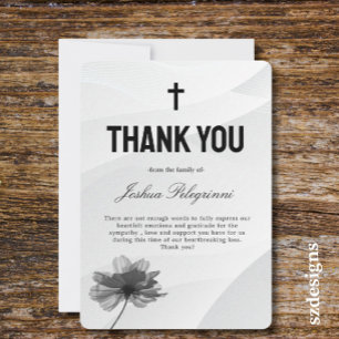 Thank You Sympathy Funeral Card