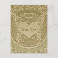 Thank You | Sympathy | Light Gold Postcard