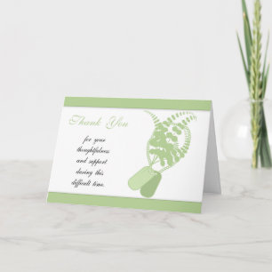 Thank You Sympathy , Loss of Military Serviceman / Card