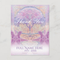 Thank You | Sympathy | Pink Guardian Angels Postcard