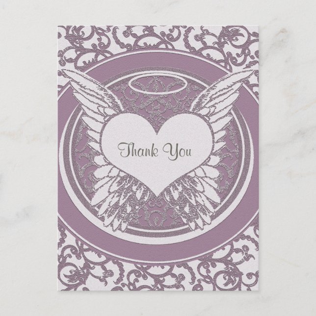 Thank You | Sympathy | Pink Postcard (Front)