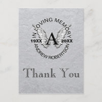 Thank You | Sympathy | Silver Postcard