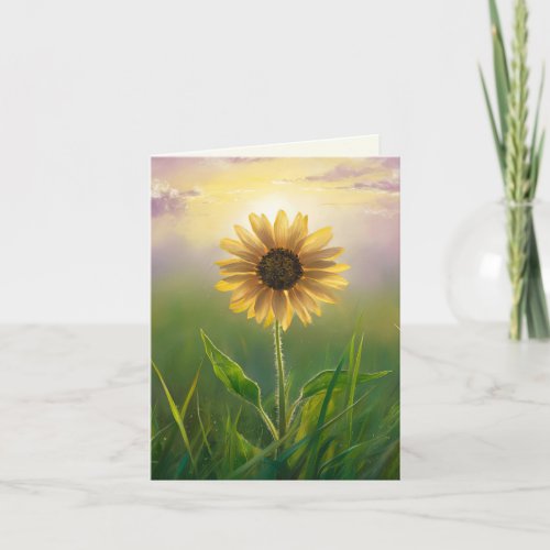 Thank You Sympathy Sunflower Card