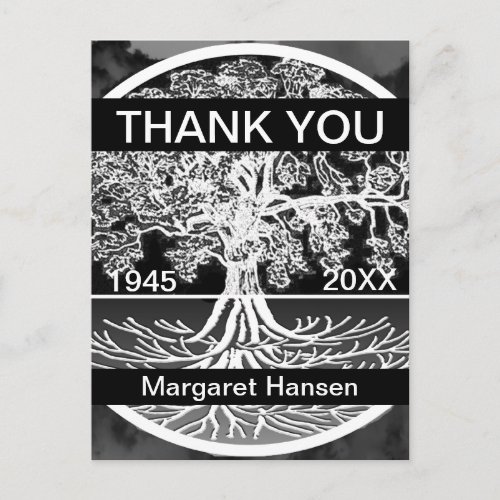 Thank You  Sympathy  Tree of Life Postcard