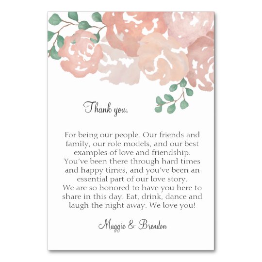 Thank You table cards for MH | Zazzle.com