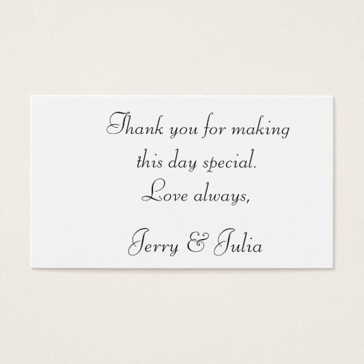 Thank you tag 2 sided (Front)