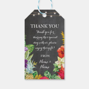 Thank you Tag Aloha Favor Tags Chalk Wedding