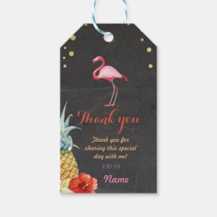 Thank you Tag Favour Flamingo Aloha Tiki Pineapple