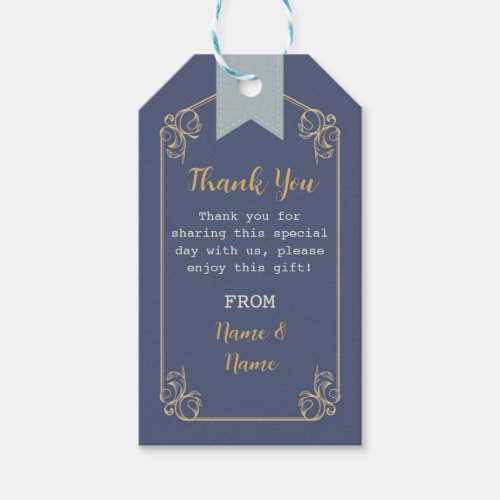 Thank you Tag Library Favor Tags Wedding Bookmark
