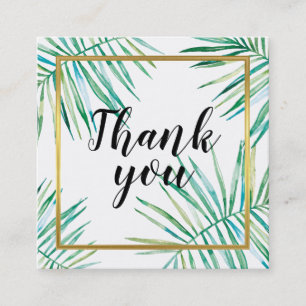 THANK YOU TAG modern botanical palm leaves