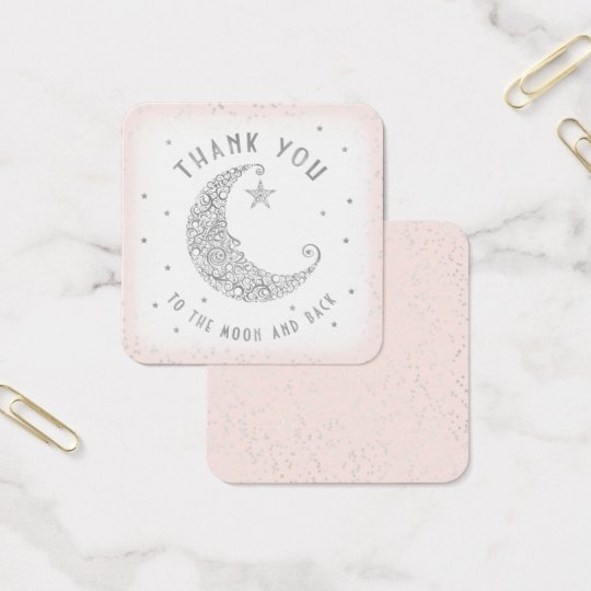Thank You Tag Twinkle Little Star Baby Shower Pink