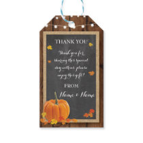 Thank you Tag Winter Wood Pumpkin Fall Wedding