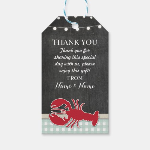 Thank you Tags Crawfish Boil Lobster Beach Wedding